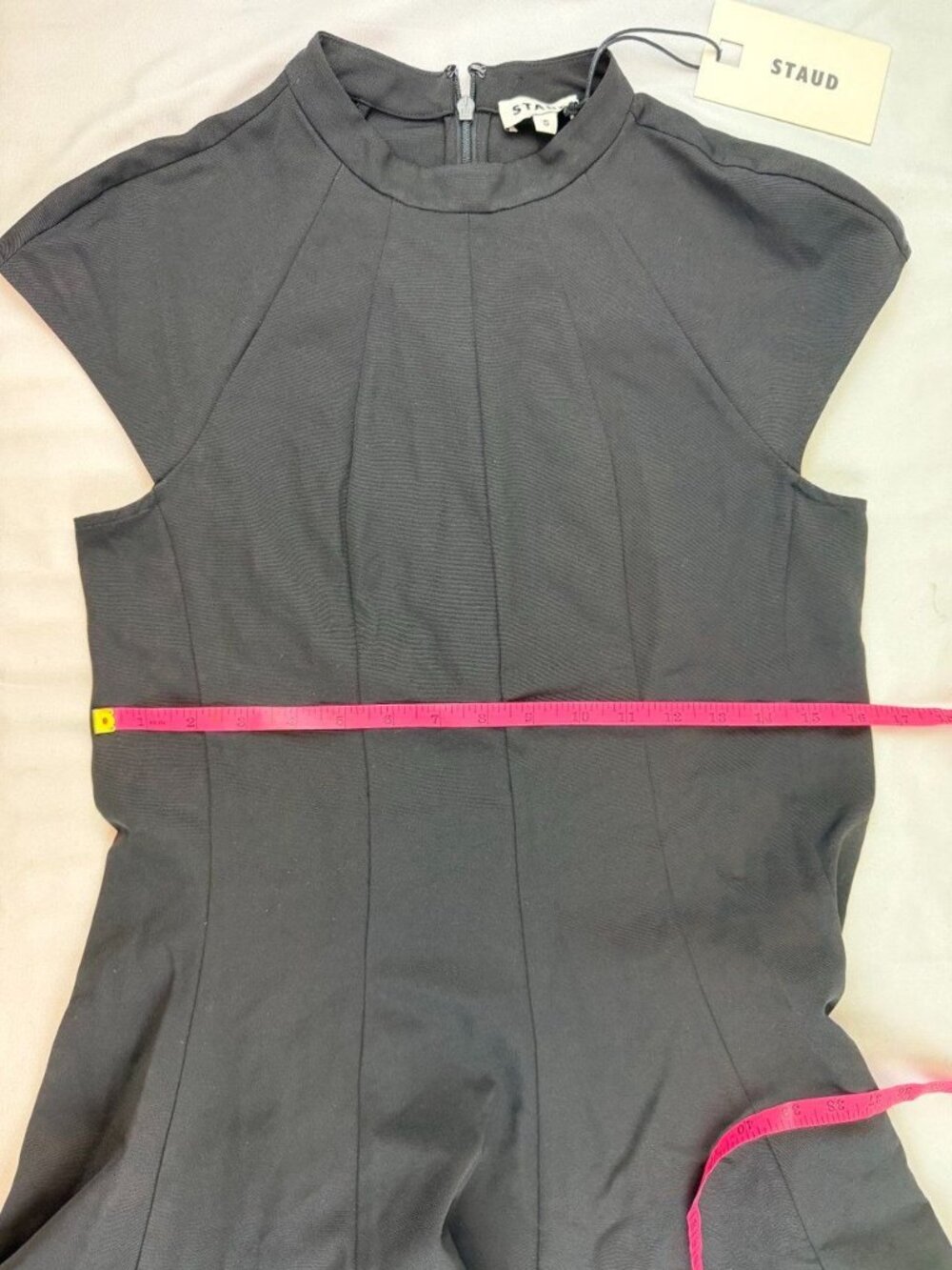 NWT STAUD Ellie Fit & Flare Cap-Sleeve Minidress Size Small - Picture 10 of 11